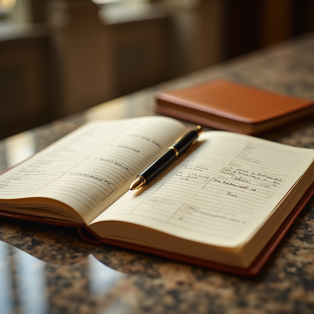 Cuaderno de planificación estructurada con sistema de organización semanal